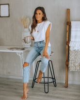 T-shirt en coton mélangé « Soif d'aventure » - Blanc